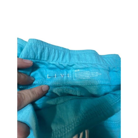 Livi Womens Blue Ombre Shorts Size 26/28 Elastic Waistband NWT - Picture 2 of 5